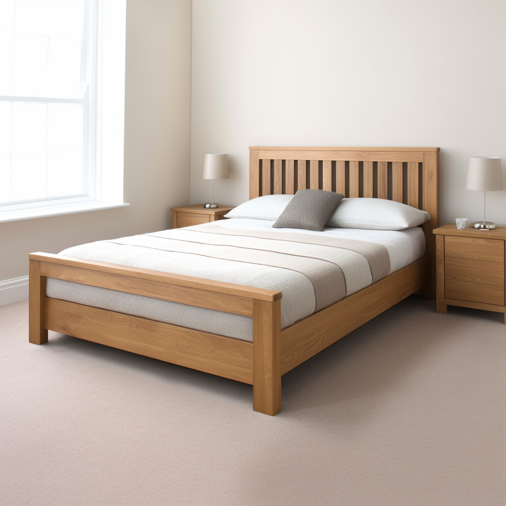Chunky Wooden Double Bed made to order