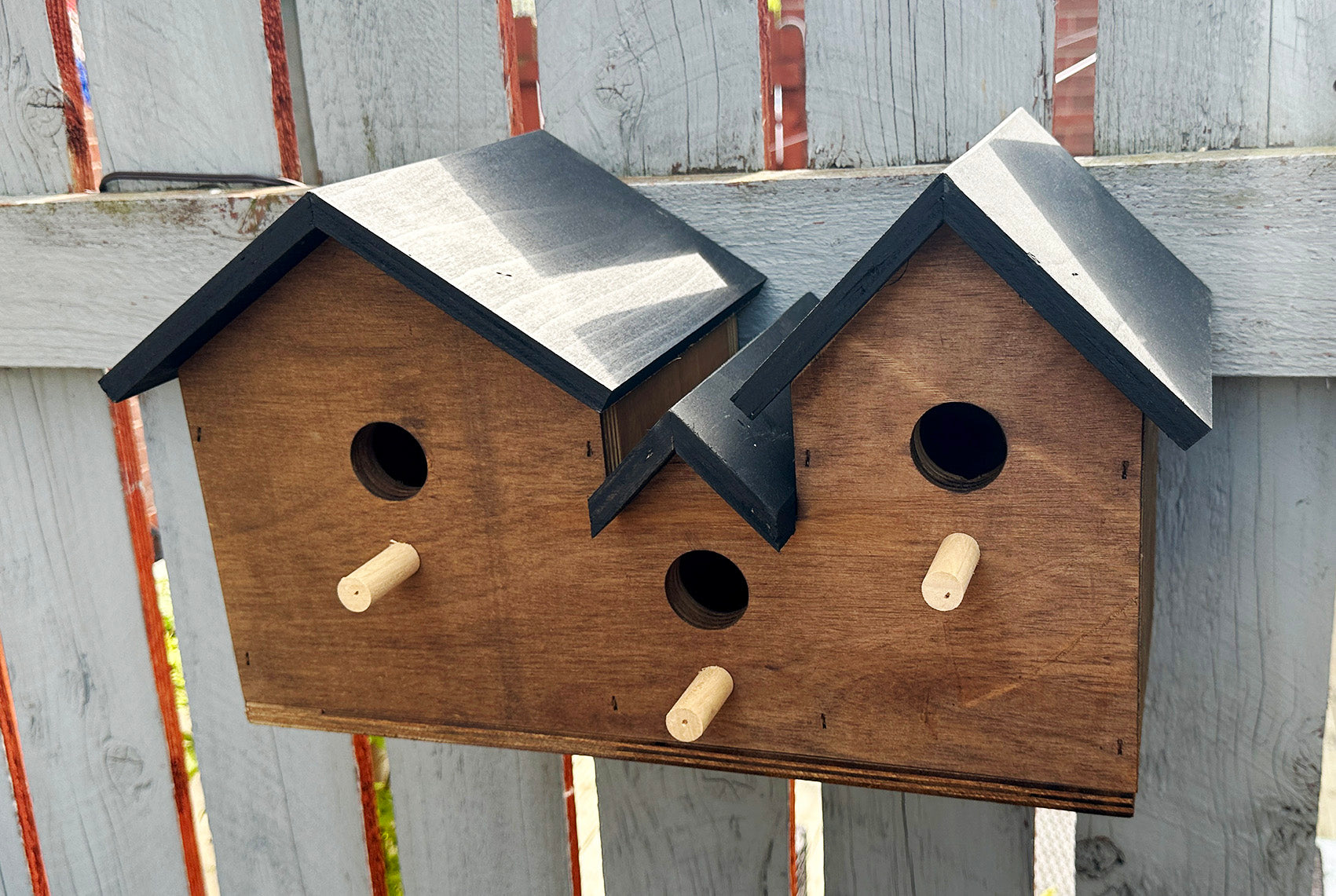 Wooden bird box a great bird nesting box a garden bird box or bird house