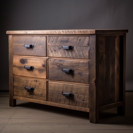 Chunky Wooden, distressed Chest or Drawers solid Pine stand to a Oak finish