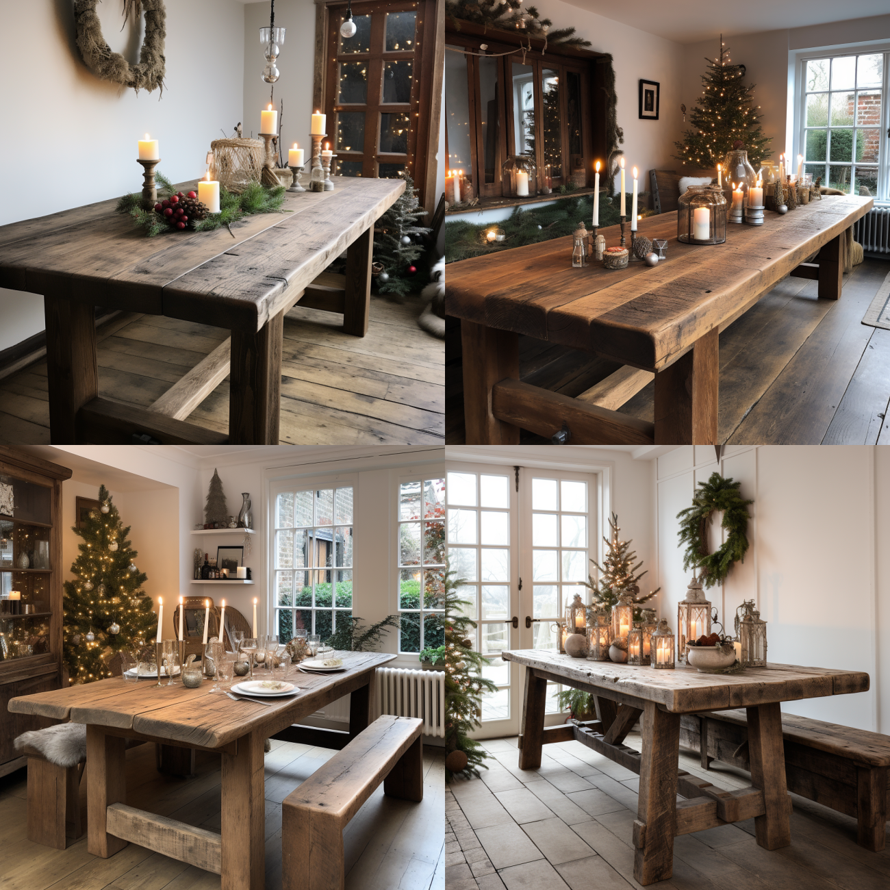 Solid chunky farmhouse kitchen table, made to order by Chunky Farmhouse