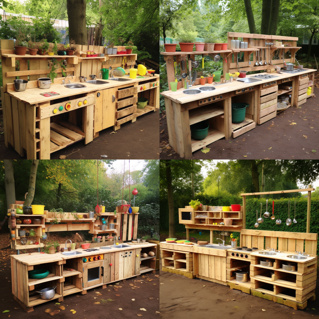 School mud kitchen, great for Schools and Nurseries, great for kids to play with and learn.
