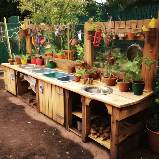 School mud kitchen, great for Schools and Nurseries, great for kids to play with and learn.