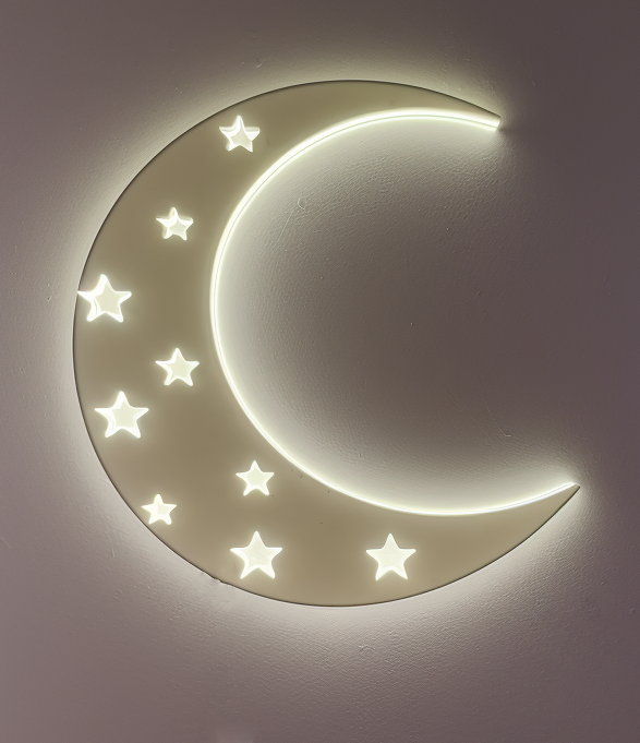 Transform bedtime into a magical experience with our enchanting Moon-Shaped Baby Night Light.