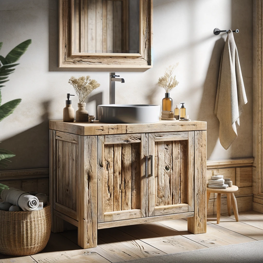 Single and Double vanity unit made from distressed times, sleeper style
