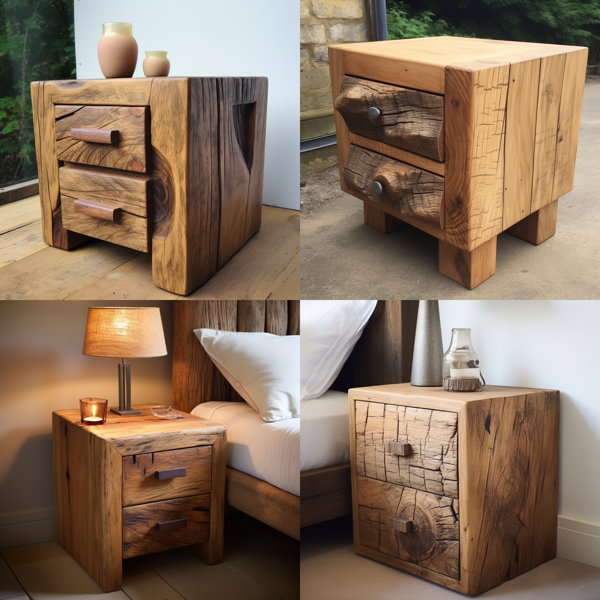 Chunky Wooden bedside Unit - 2 solid wood doors,  Great bedside unit