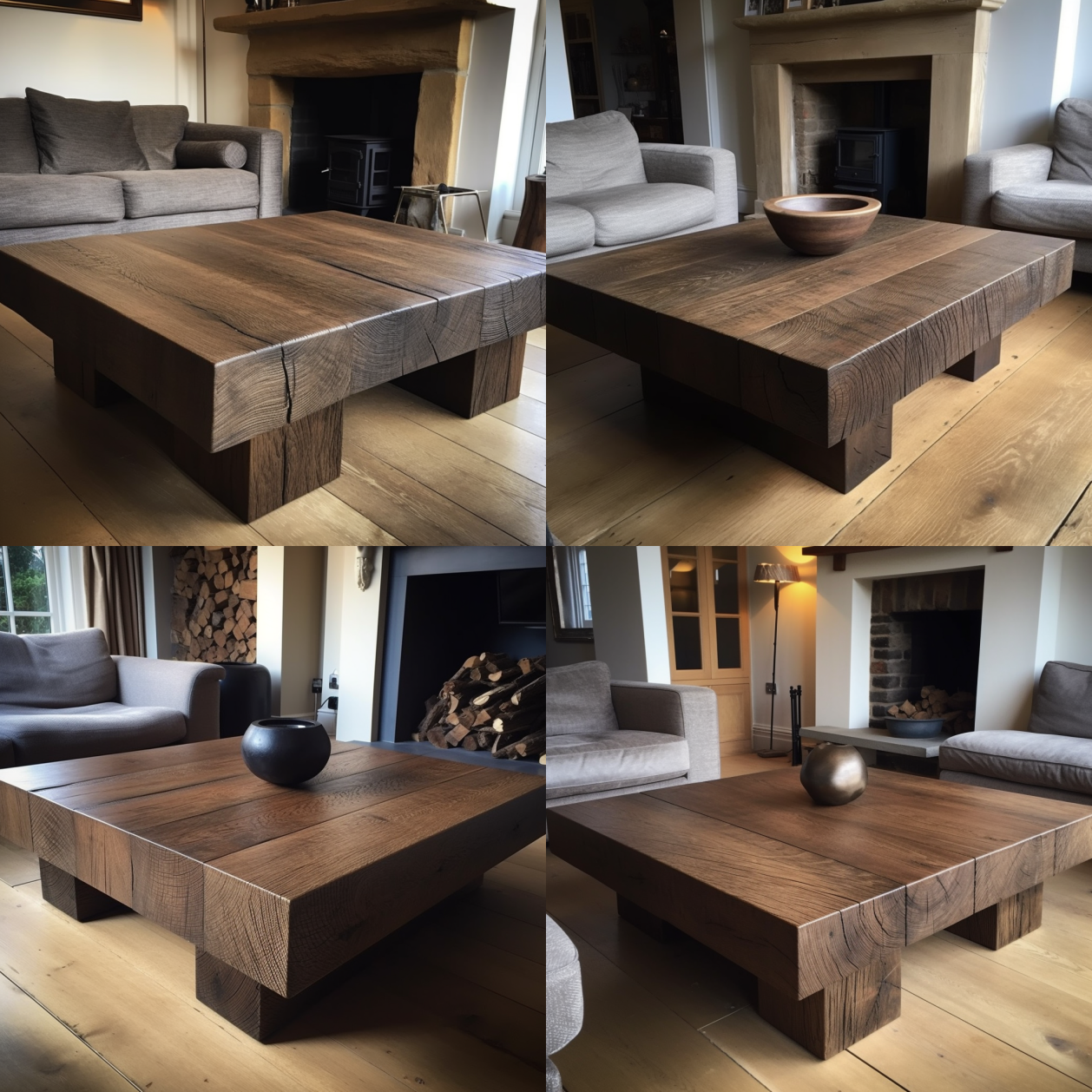 Solid Sleeper style Coffee table. Sanded and polished to hi gloss lacquered finish
