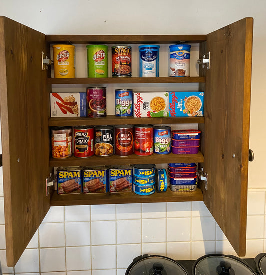 Versatile Can Cupboard – Space-Saving Solution for Kitchen or Pantry!