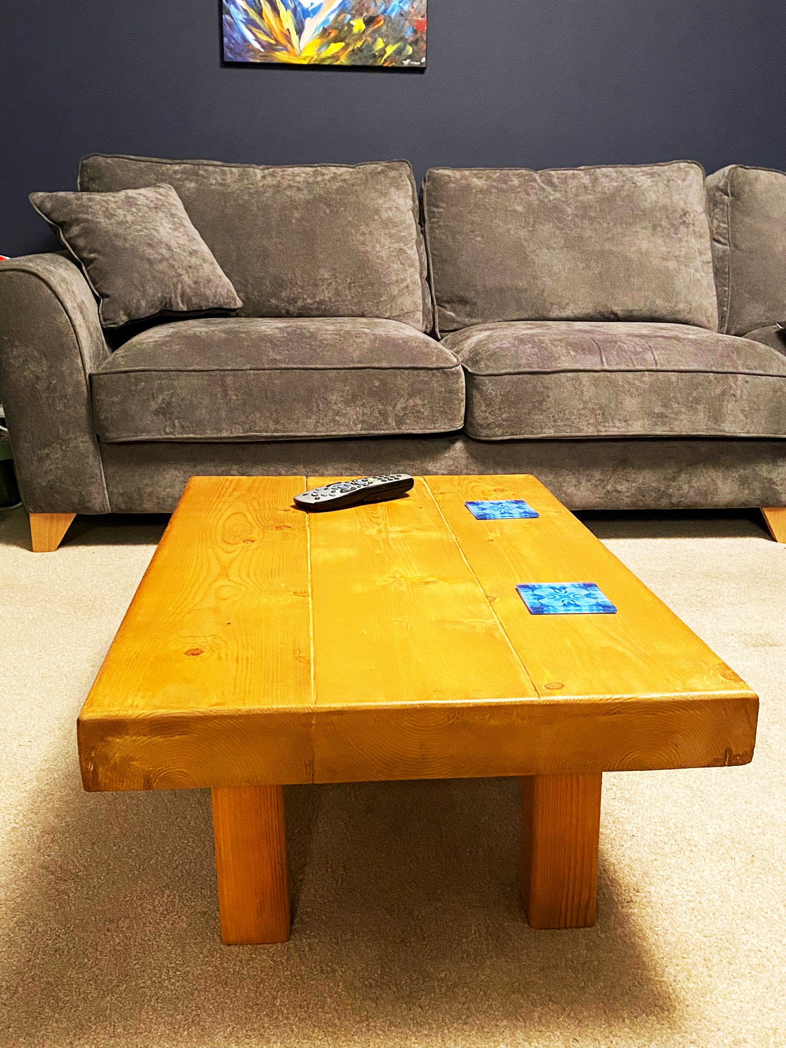 Said woods coffee table, couch table farmhouse style