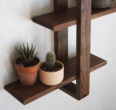 Chunky Vertical Planter Display, Plant Holder In A Unique Design, Made From Quality Pine and stained