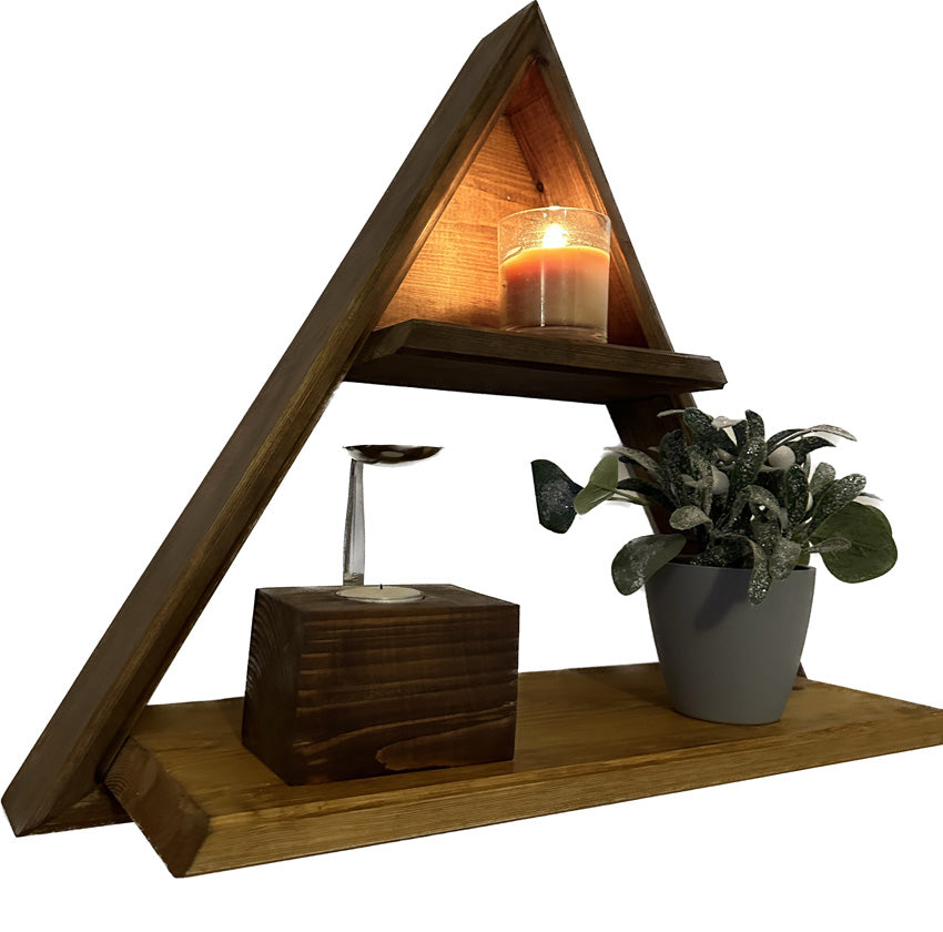 Triangle shelving display unit, add to the beauty of your home with this space saving shelf