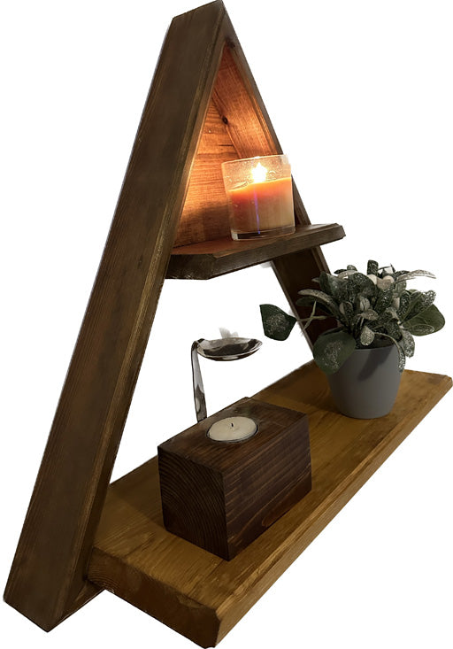 Triangle shelving display unit, add to the beauty of your home with this space saving shelf